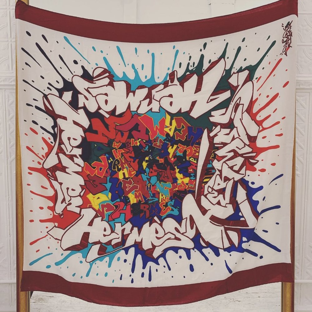 Hermes Cashmere Scarf 140cm Kongo "Graff" - Picture 2 of 8